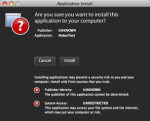 Unsigned installer